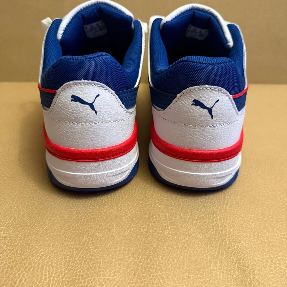 Puma Rebound Retro Mens White Blue Red Sneakers 400197-05 Size 9 - Picture 11 of 16